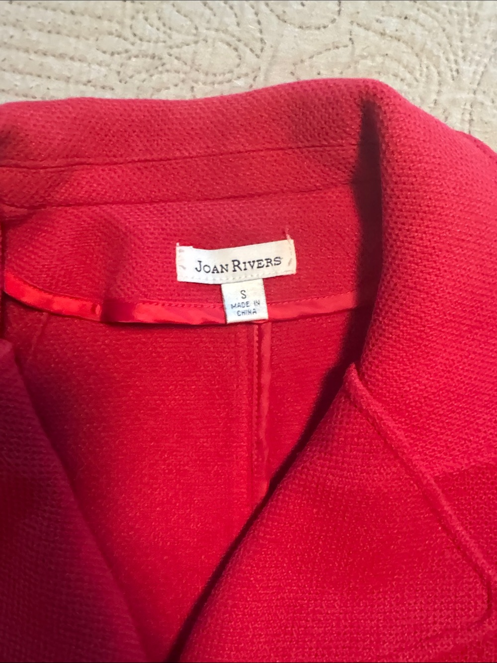 Joan Rivers Red Structured Gold-Button Blazer - Picture 2 of 5